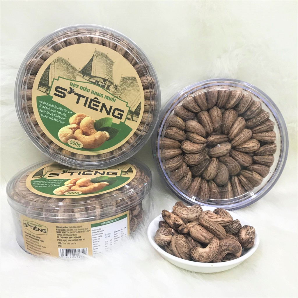 500Gr Hạt Điều Rang Muối Loại A+ Cao cấp STiêng Hộp Tròn | BigBuy360 - bigbuy360.vn