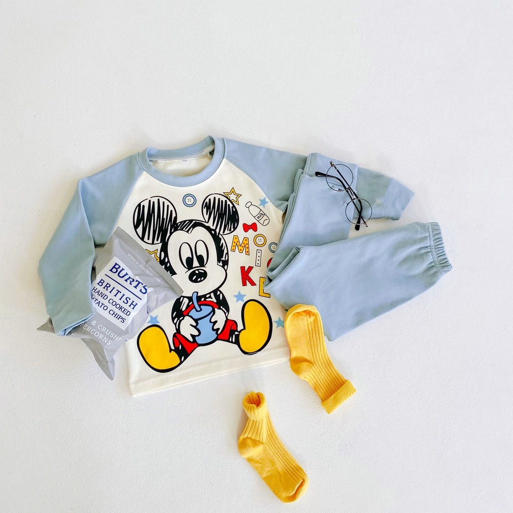 BỘ ĐỒ THU ĐÔNG CHO BÉ GÁI BÉ TRAI MẪU CHUỘT VÀ GẤU