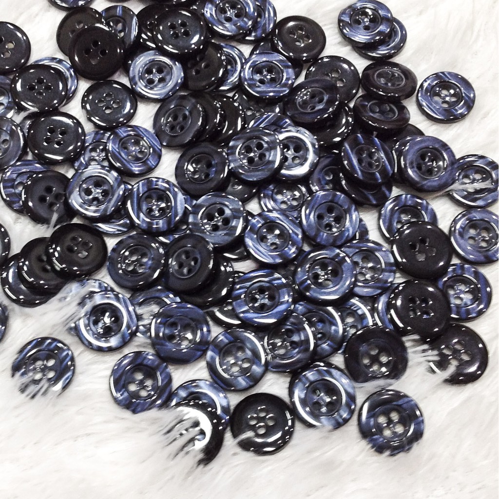 Nút áo 3d cúc vân sáng xà cừ khuy sơ mi in chữ đính kết trang phục đẹp size 1.5cm