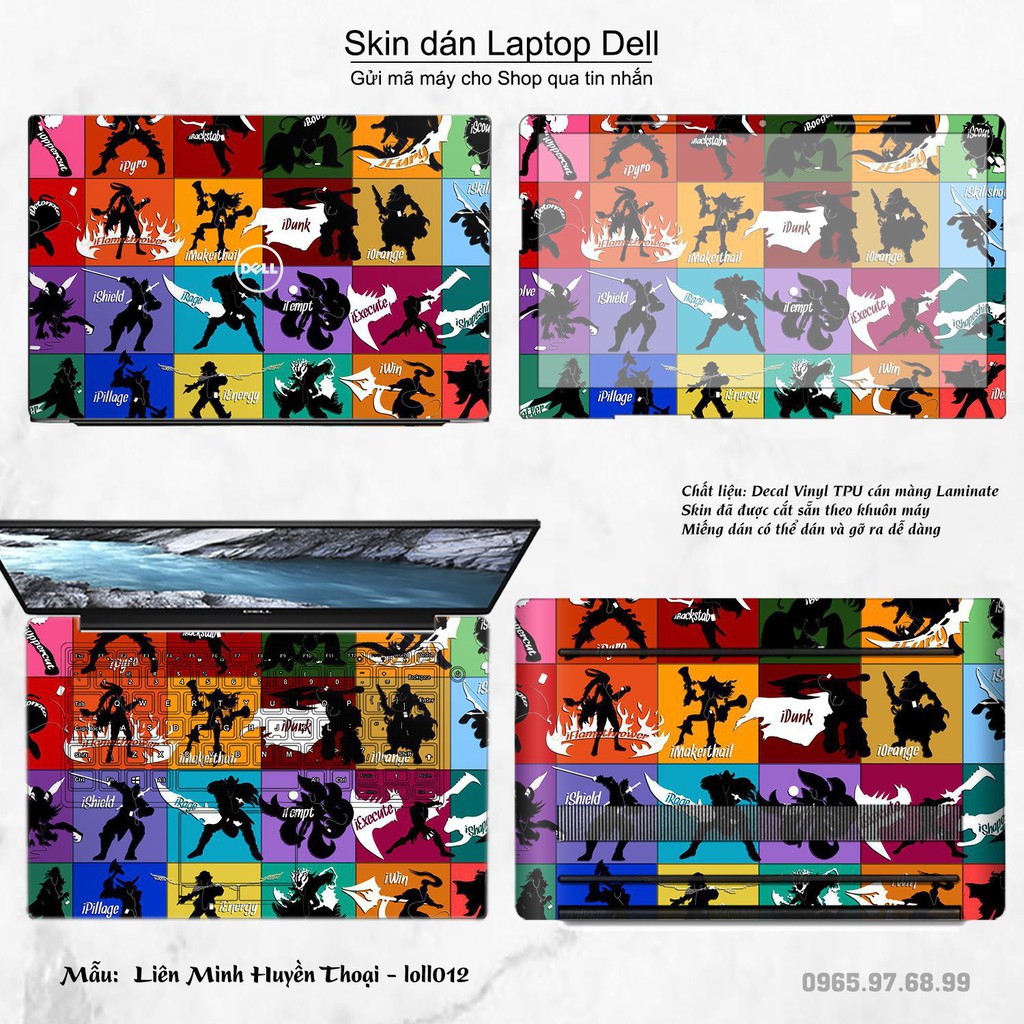 Skin dán Laptop Dell in hình Liên Minh Huyền Thoại (inbox mã máy cho Shop)