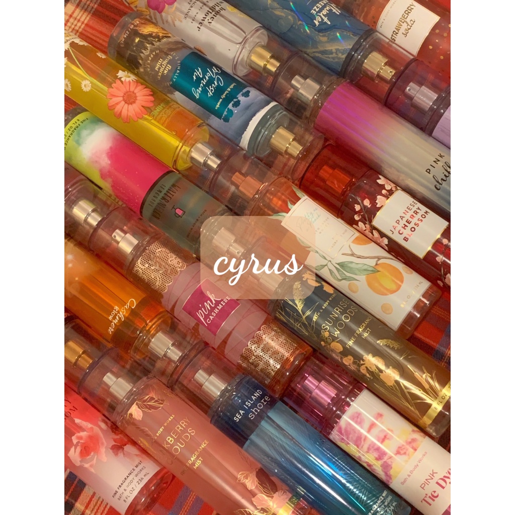 (30ml) Mist Xịt Toàn Thân Nhiều Mùi từ Bath & Body Works Mỹ