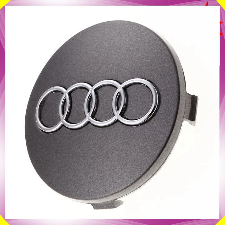 Biểu tượng logo Audi chụp mâm, vành, bánh xe ô tô 60mm - Mã sản phẩm AUD60