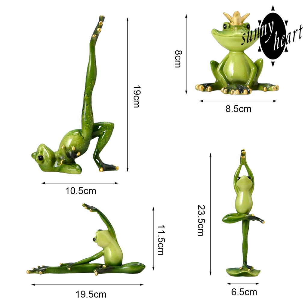 Tượng Ếch Nhiều Màu Sắc Bằng Nhựa Resin Trang Trí Tiểu Cảnh/Tập Yoga