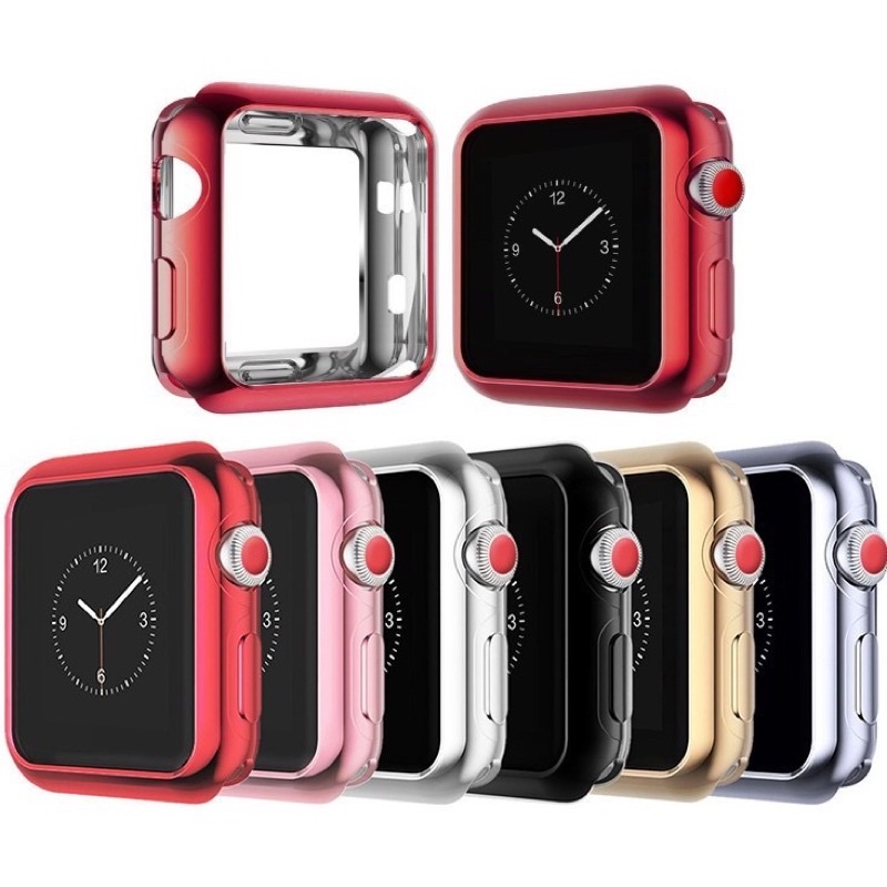 [FULL BOX] Ốp Viền Silicon Mạ Bóng cho Apple Watch series 6/5/4/3/2/1