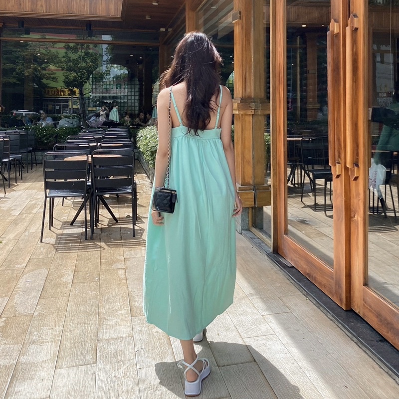 Đầm maxi - 2 dây - suông