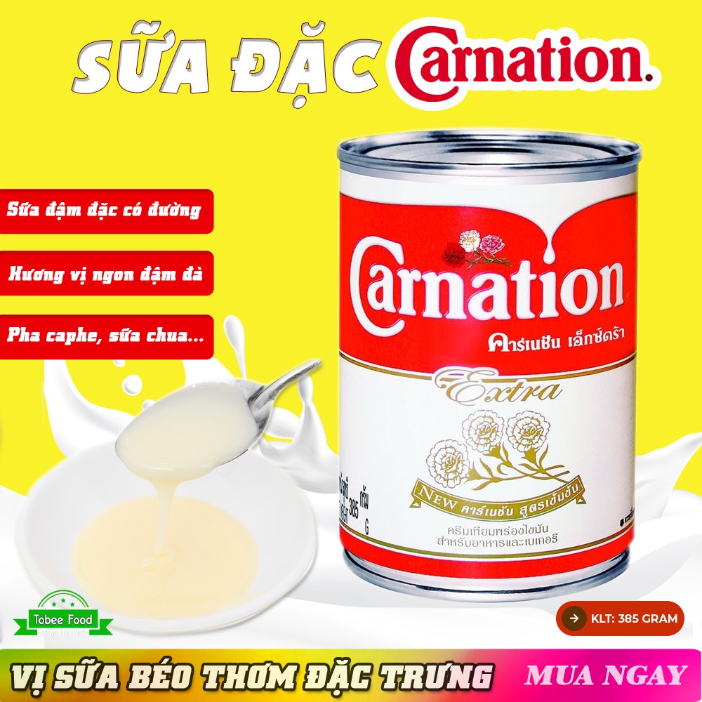 Sữa Nước Béo Carnation Thái Lan 385g - Pha Trà Sữa - Làm Bánh Thơm Ngon Béo Ngậy