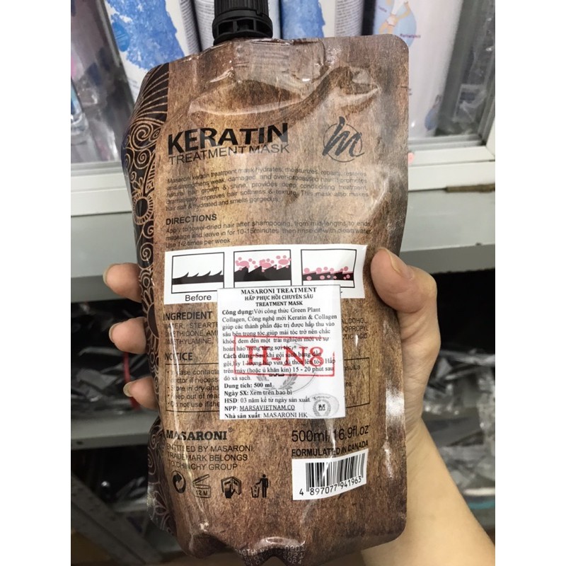 Hấp ủ túi keratin marsaroni