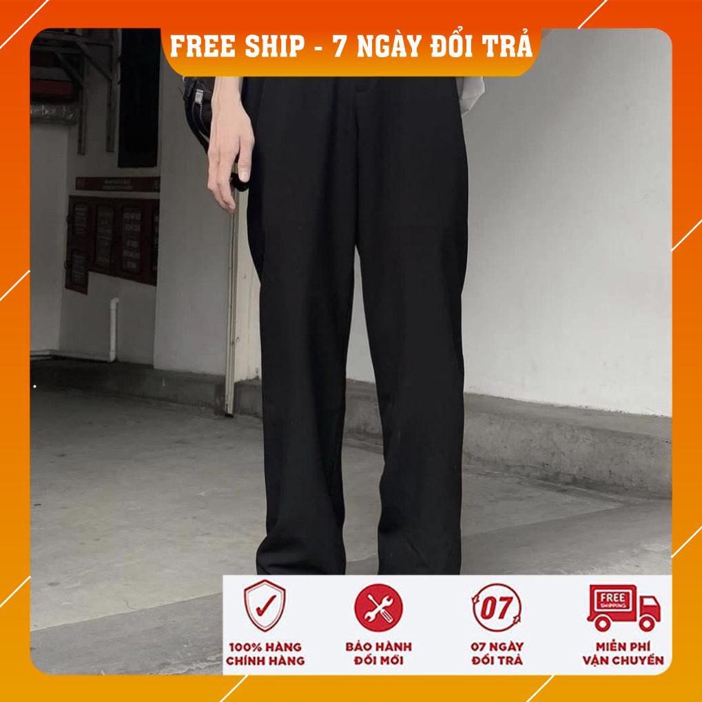 Quần tây Ống Rộng Co Giãn Lưng cao UNISEX nam nữ ulzzang | BigBuy360 - bigbuy360.vn
