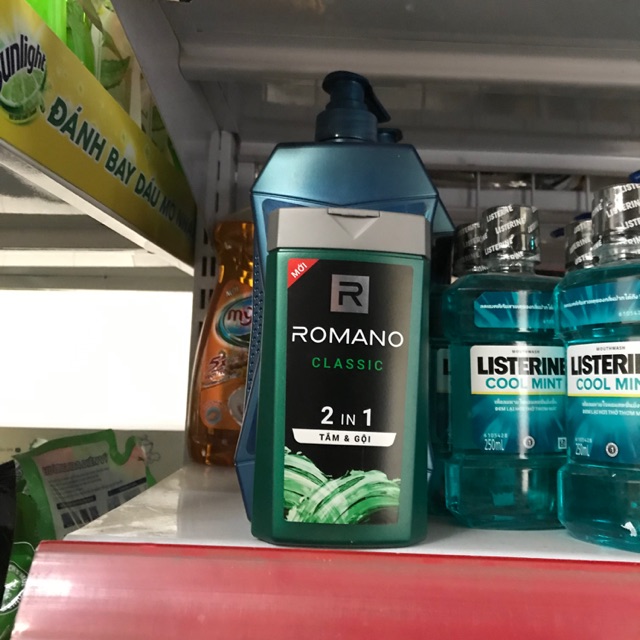 Sữa tắm gội Romano 2in1 180gr