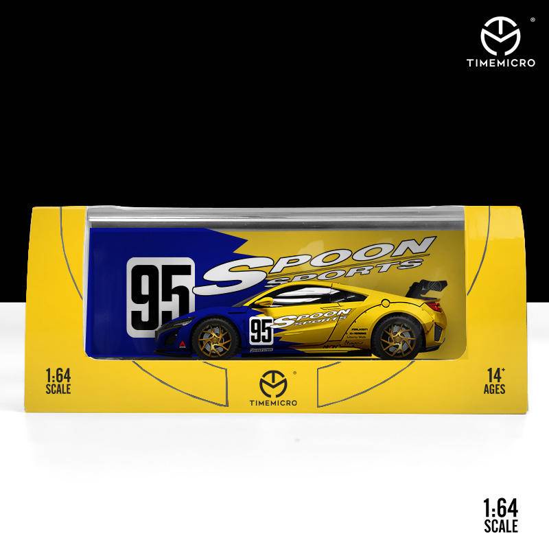 Time Micro 1:64 Honda NSX Gulf Spoon mô phỏng mô hình xe hợp kim mô phỏng