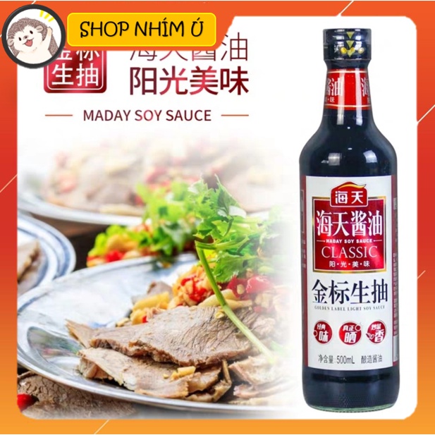 Xì dầu Hải Thiên nhãn đỏ Classic 500ml