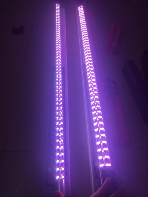 Đèn led bể cá, đèn cá rồng màu đỏ 2 hàng bóng chuyên đánh mầu cho Huyết Long 1m45 - 1m15