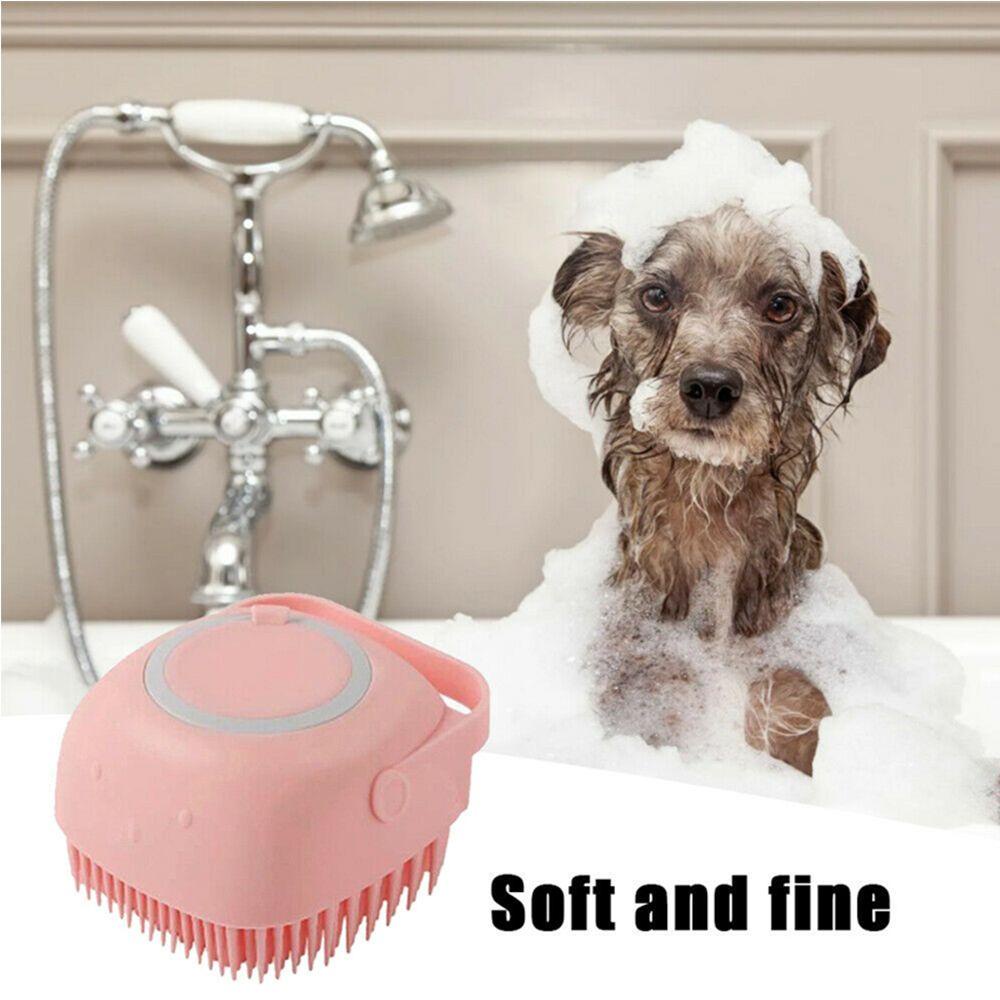 LAYOR1 Bàn Chải Tắm Cho Thú Cưng Bằng Silicone