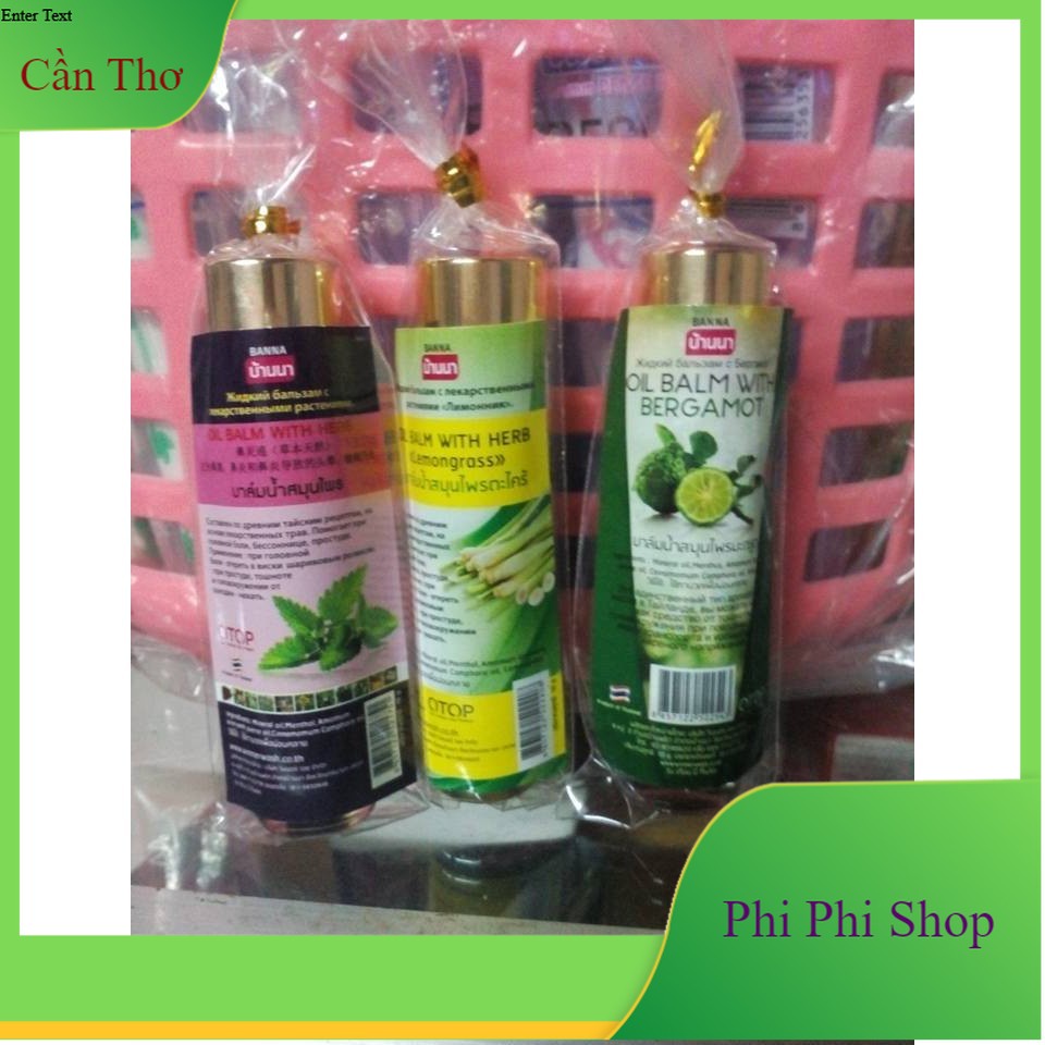 Dầu lăn thảo dược 8ml các loại thái lan (chanh, sả, oải hương, bạc hà)