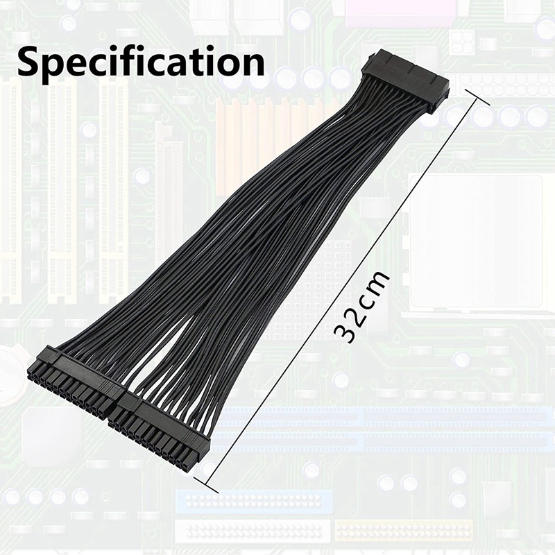 Dây Cáp Chia Nguồn Kép PSU Kép 24-Pin ATX Motoard 24Pin  Cho ATX Motoard