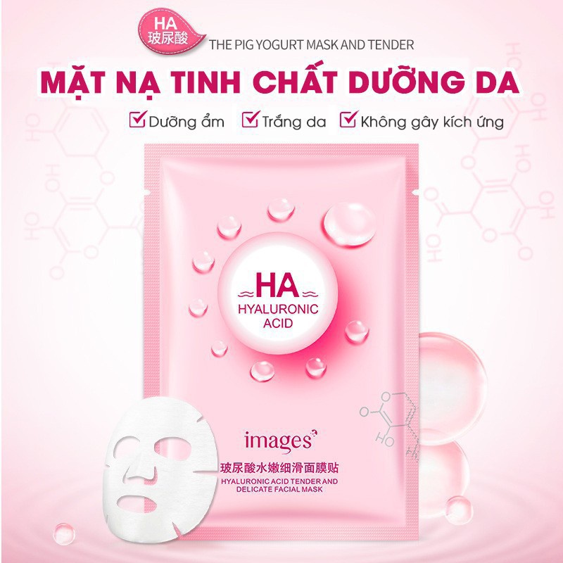 Mặt Nạ HA Images Dưỡng Da Mụn Cấp Ẩm Thải Độc Trắng Da (Hồng, Xanh Dương, Xanh Lá)