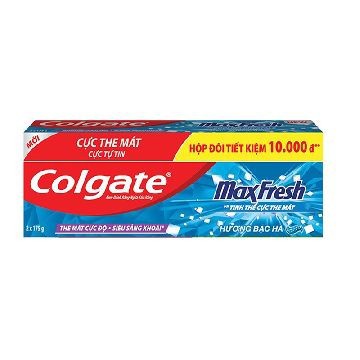 Bộ Đôi Kem Đánh Răng Colgate Maxfresh Twin Bạc Hà 175gx2 - 8850006934524
