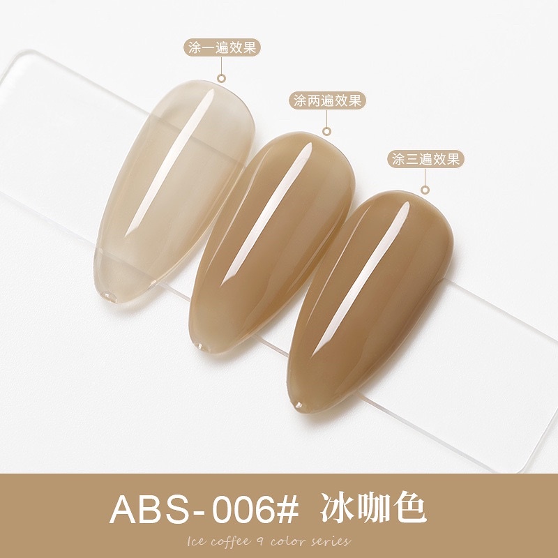 Sơn gel AS THẠCH set 9 chai mã ABS dung tích 15ml