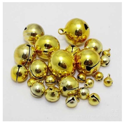Combo Gói 10 Chuông Lục Lạc mạ Vàng 8.5k Tiếng trong vang rõ 6mm Loại 1 y Hình mô tả - Phụ kiện thủ công Bách hóa Na Na