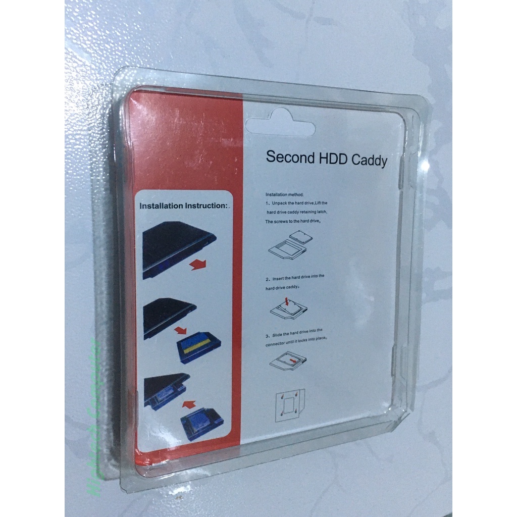 Caddy Bay gắn HDD, SSD 2.5" thay thế ổ DVD cho Laptop - Kích thước: 9.5mm, 12.7mm - BH 12T