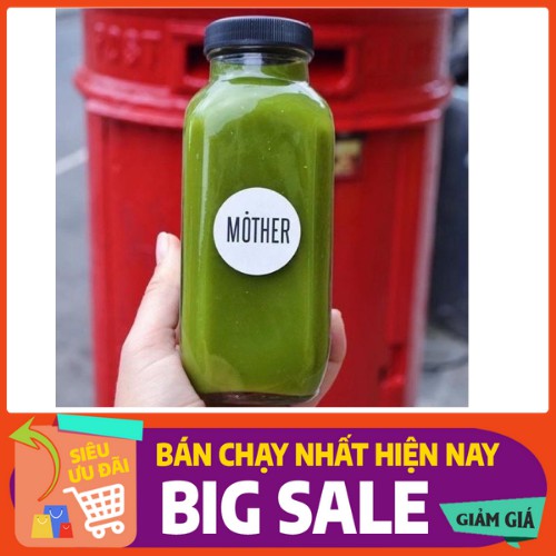 ❣️Chai thủy tinh vuông cao miệng rộng nắp nhựa 250ml-350ml-500ml❣️