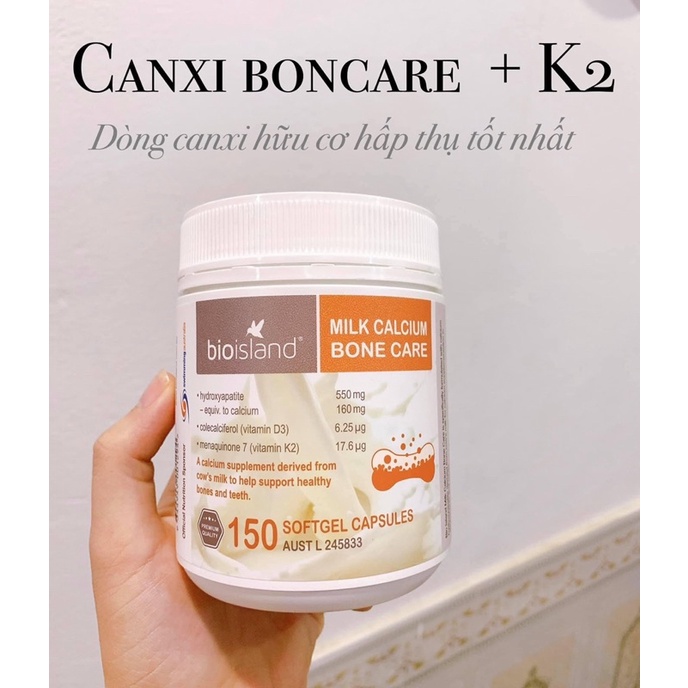 Viên sữa bổ sung canxi Bio Island Milk Calcium Bone Care 150 viên