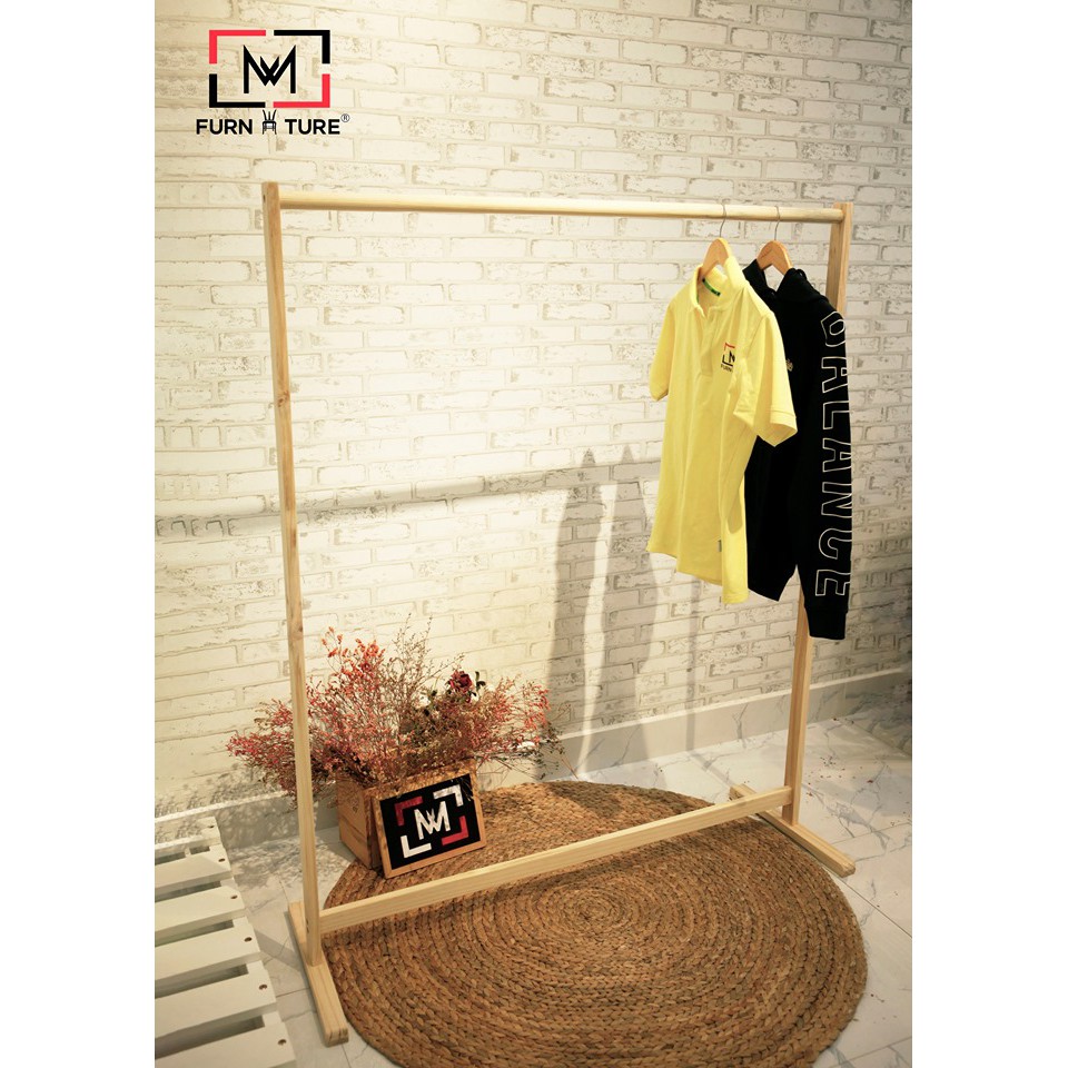 Nowship - Giá treo quần áo thanh đơn hàn quốc size 1 mét màu gỗ - MW FURNITURE - Nội thất căn hộ