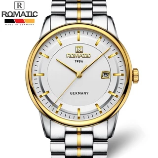 Đồng hồ Nam ROMATIC 1986 NAOH Máy GERMANY - Khóa Bướm + Dây Thép Đúc Đặc Cao Cấp
