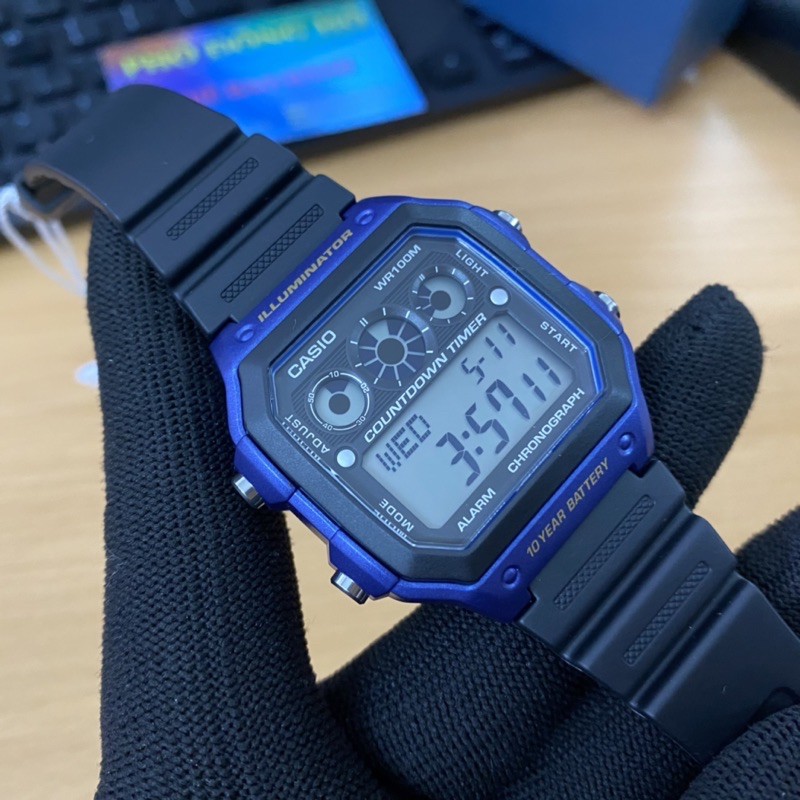 Đồng hồ nam dây nhựa Casio chính hãng Anh Khuê AE-1300WH-2AVDF