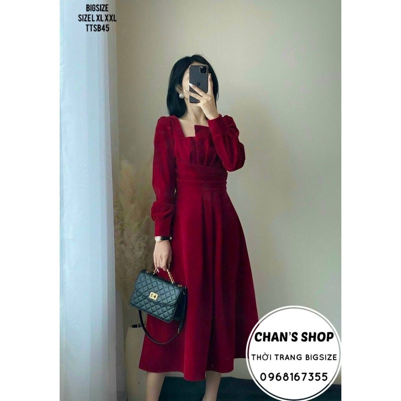 Bigsize 60- 90kg ĐẦM XOÈ XẾP LY EO