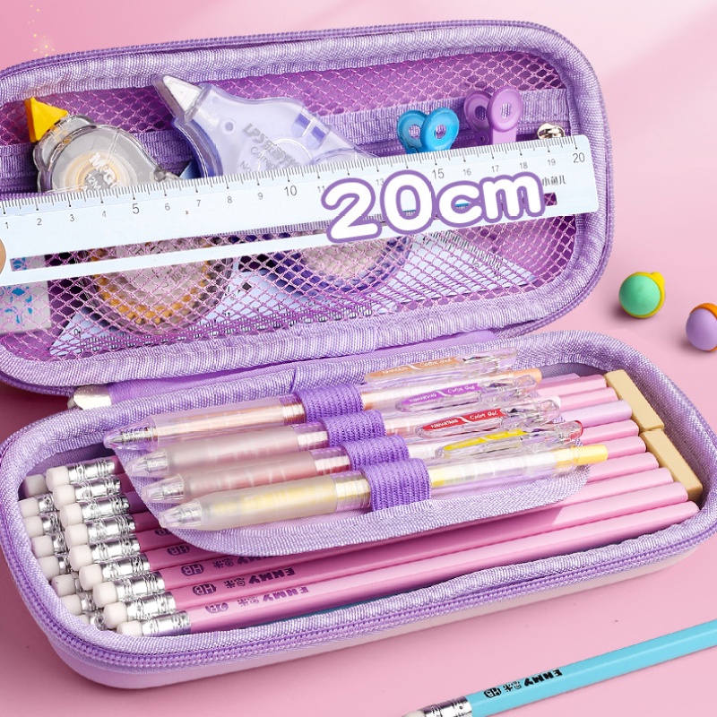 Túi Đựng Bút Hai Lớp eva Họa Tiết Hoạt Hình 3D Cho Học Sinh Ốp