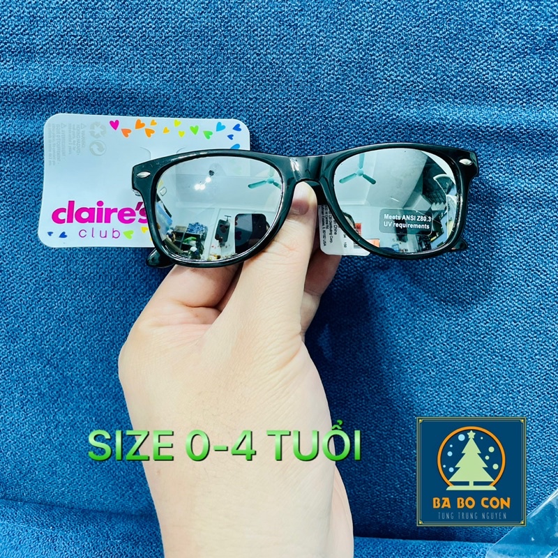 Kính trẻ em Claire's Size 0-4 tuổi ( có bill mua hàng của hãng). Cam kết chuẩn Auth