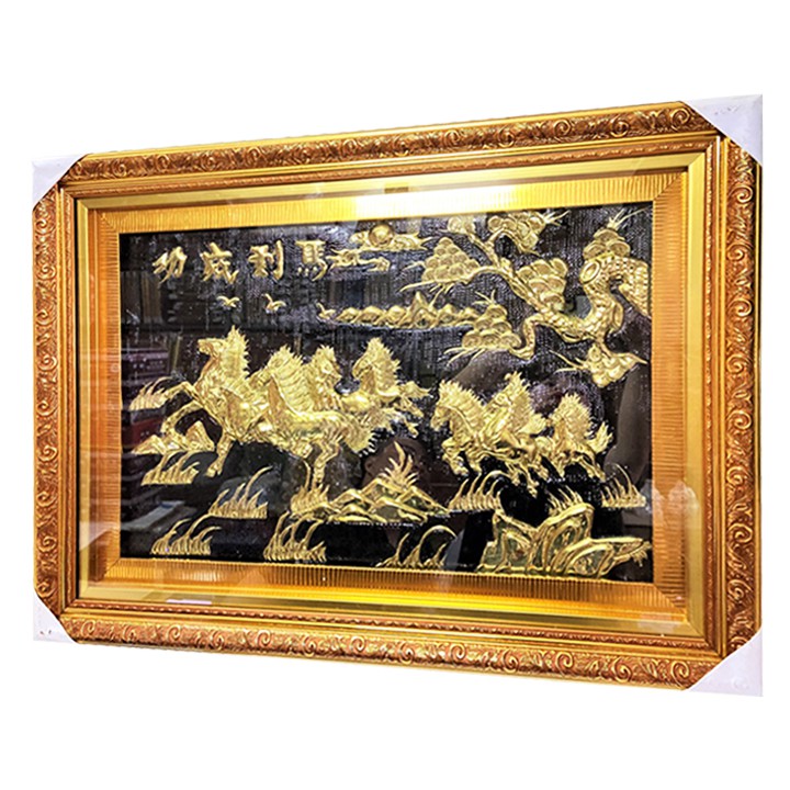 Tranh Mã Đáo Thành Công Bằng Đồng Cao 55x75cm