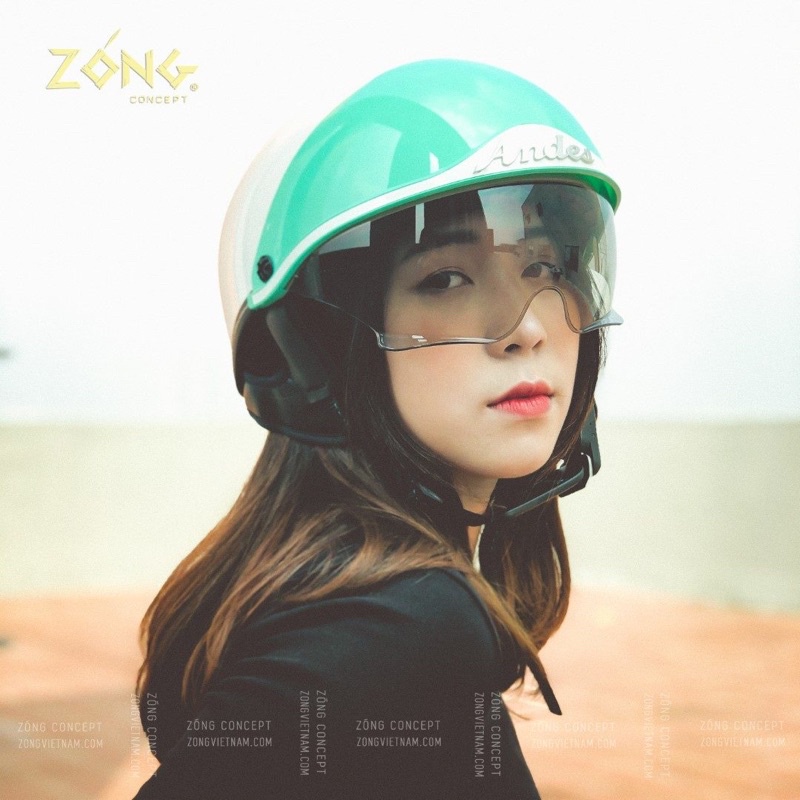 Mũ bảo hiểm Andes có kính âm 139 đi xe máy cho nam và nữ