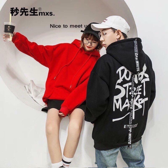 Áo khoác hoodie phối dây lưng phom rộng-a14 | BigBuy360 - bigbuy360.vn