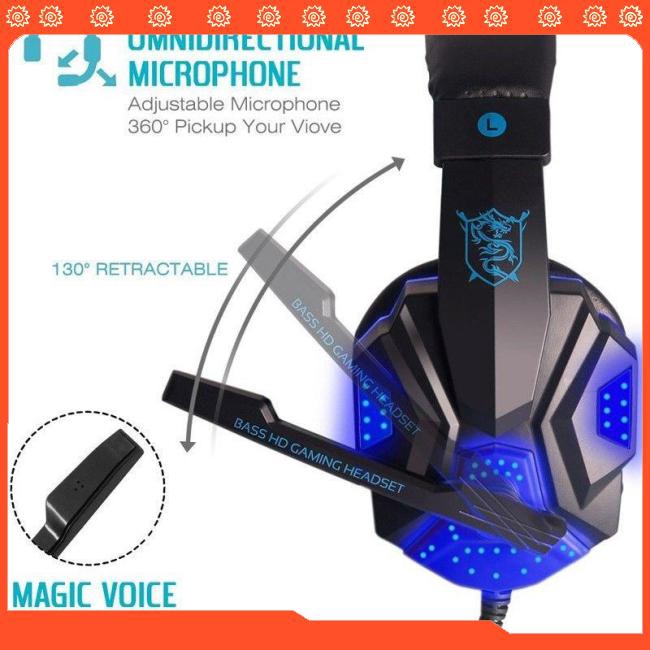 Tai nghe chụp tai Gaming có dây âm thanh chất lượng cao cho PS4 Xbox One Nintend Switch iPad PC | BigBuy360 - bigbuy360.vn