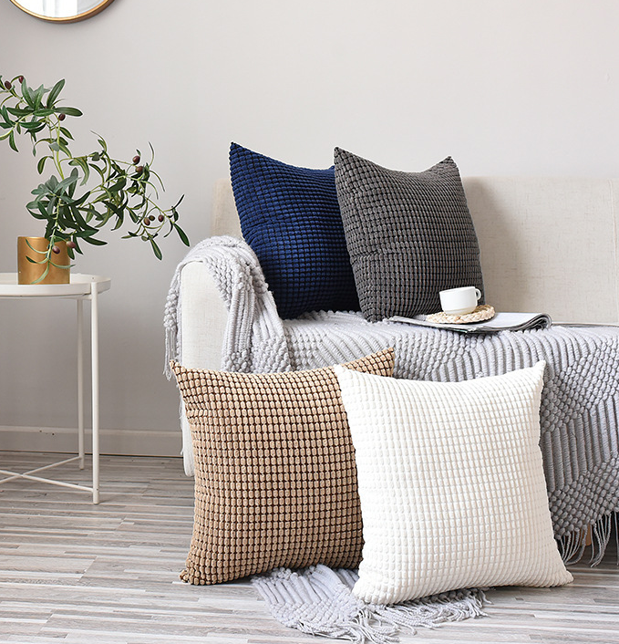 Vỏ Gối Tựa Lưng Bằng Nhung Kích Thước 30 X 50 50 X 50 45 X 45Cm Chất Lượng Cao