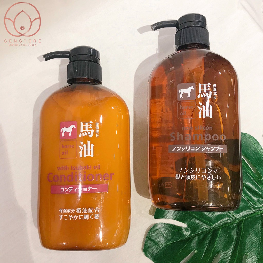 BỘ DẦU GỘI + XẢ DẦU MỠ NGỰA HORSE OIL (HÀNG NỘI ĐỊA NHẬT )