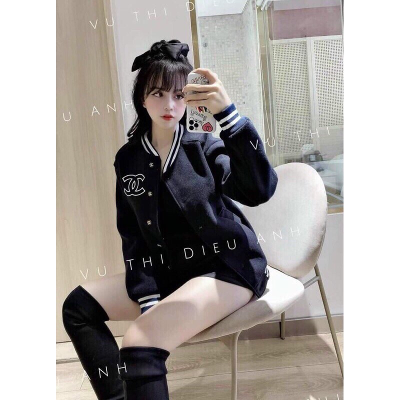 [ Mã FAGREEN55 giảm 10% tối đa 30K đơn 99K] Áo bomber dạ thêu cá tính HANA102