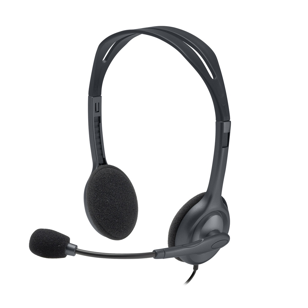 Tai nghe có dây Logitech H111 1 giắc 3.5mm cho cả phone và mic - Hàng chính hãng