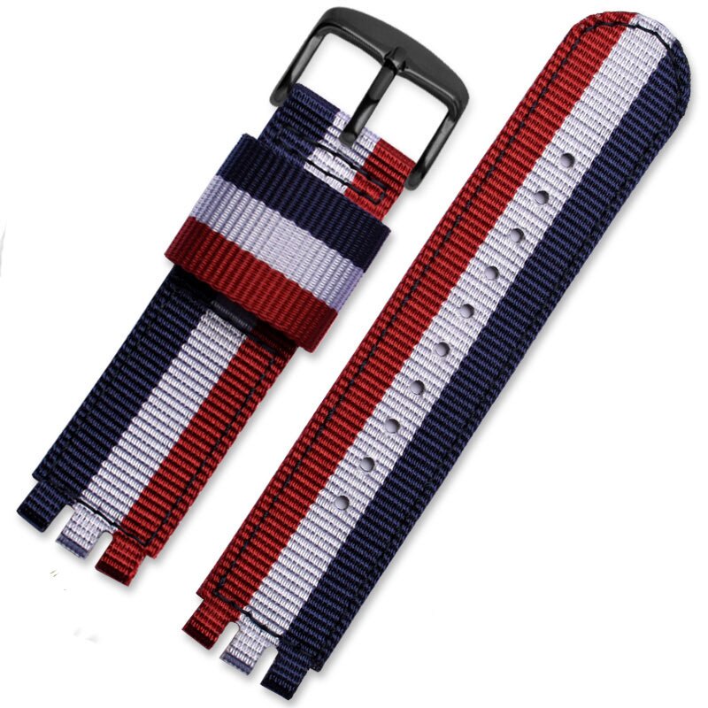 Dây Đeo Đồng Hồ Bằng Vải Canvas Nylon Kích Thước 17mm 19mm 20mm Thay Thế Chuyên Dụng Cho Đồng Hồ