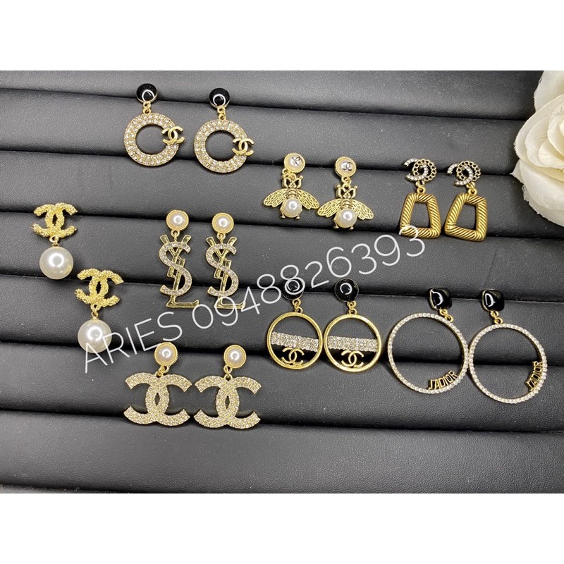 Khuyên tai thời trang nhiều mẫu jadi or cha nel ysl D607 D619