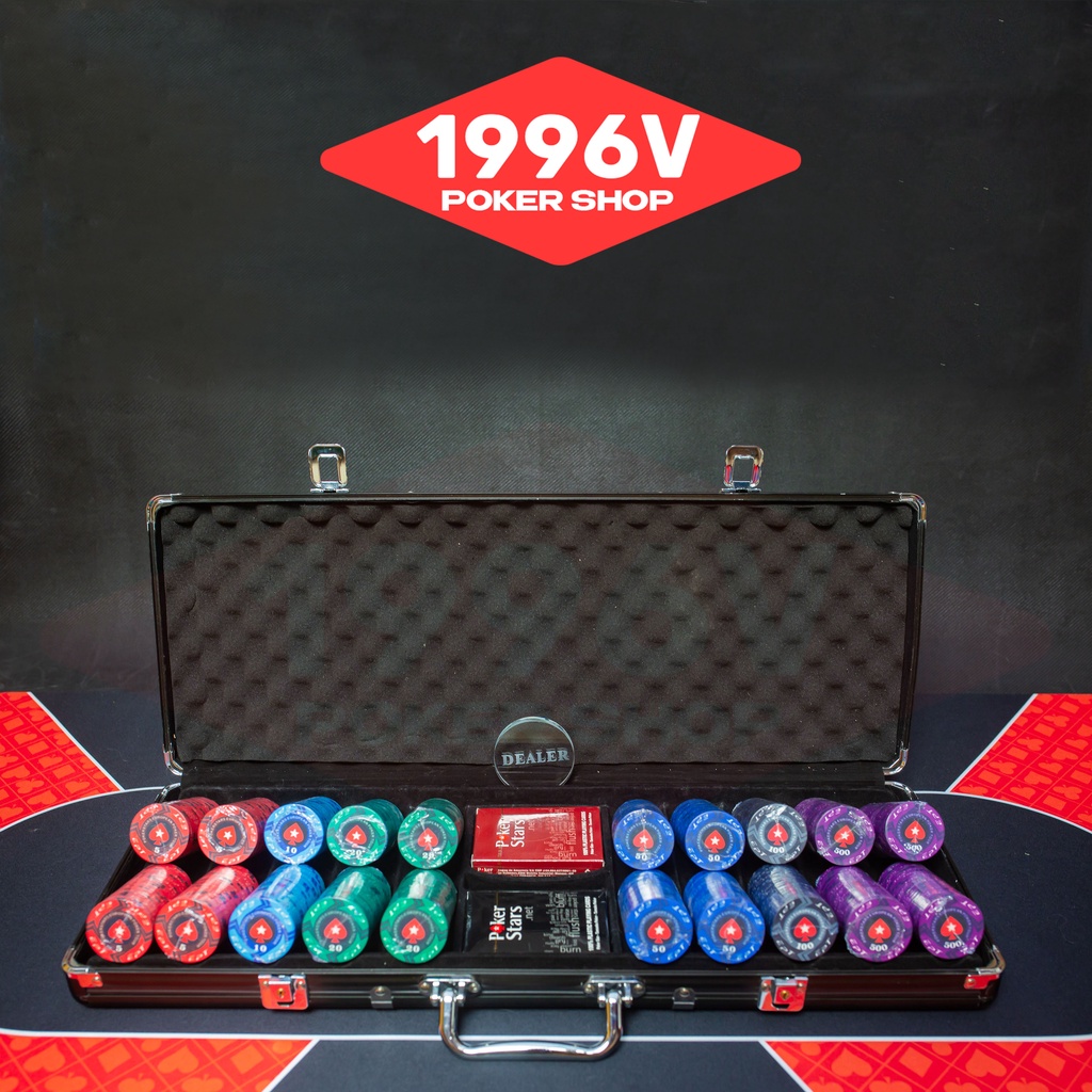 Vali 300 chip Poker có số, phỉnh EPT European Poker Tour chip set Pocker gốm Ceramic - 1996V Poker Shop