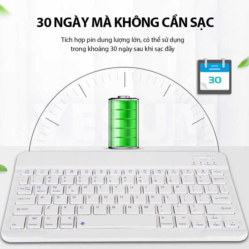 [Hàng Cao Cấp ] Bàn phím/Chuột không dây kết nối bluetooth kích thước mini 7 "8" 9 "10" dành cho Windows iOS tiện dụng