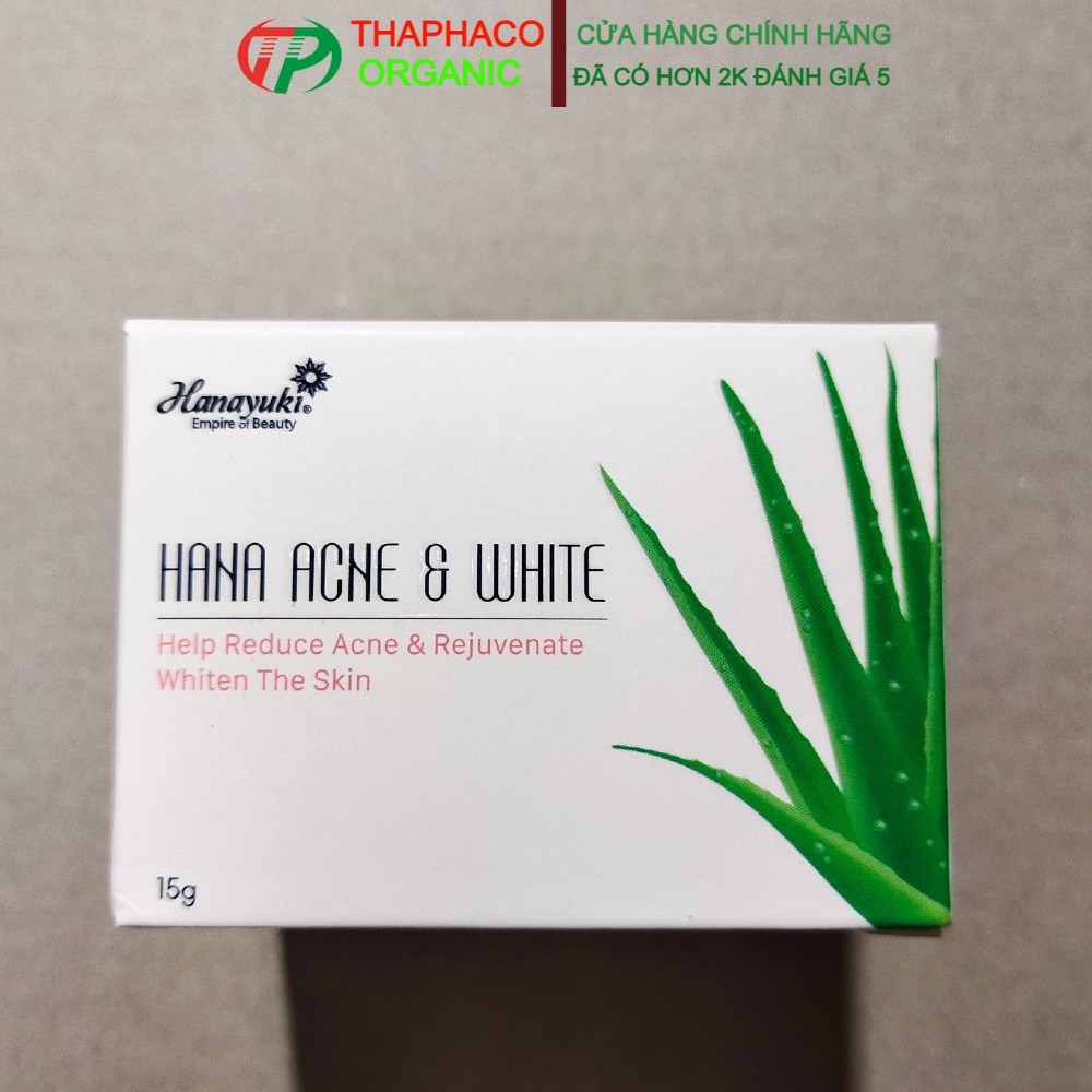 Hana Acne White Mini 15gr - Kem Mụn Trắng Da Hanayuki Tuýp Mini