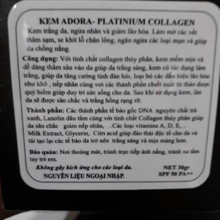 Kem Adora hàn quốc Đã có mẫu mới