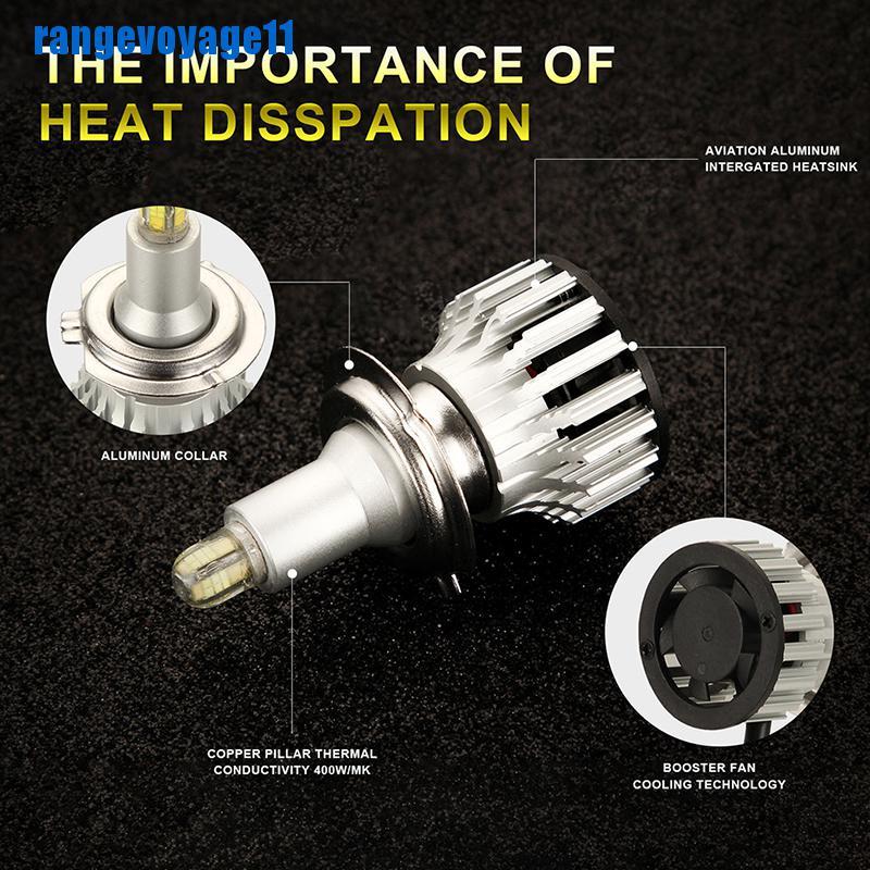 Set 2 đèn pha led 24 chip H7 xoay 360 độ 6500k tiện dụng cho xe hơi