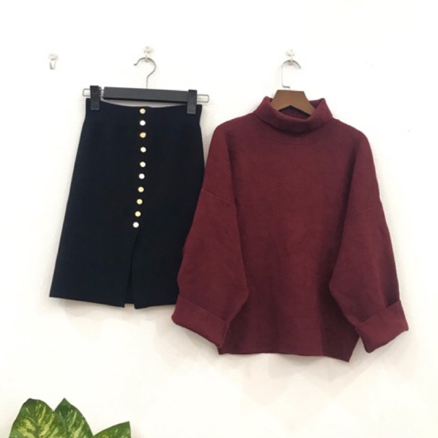 Váy len hoạ tiết