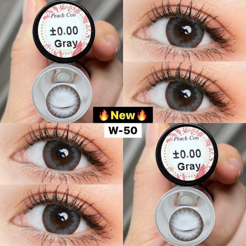 Lens mắt kính áp tròng Hàn Quốc L13 PEACH GREY giãn vừa ( mẫu video hướng dẫn đeo lens ko phải là sản phẩm bán).