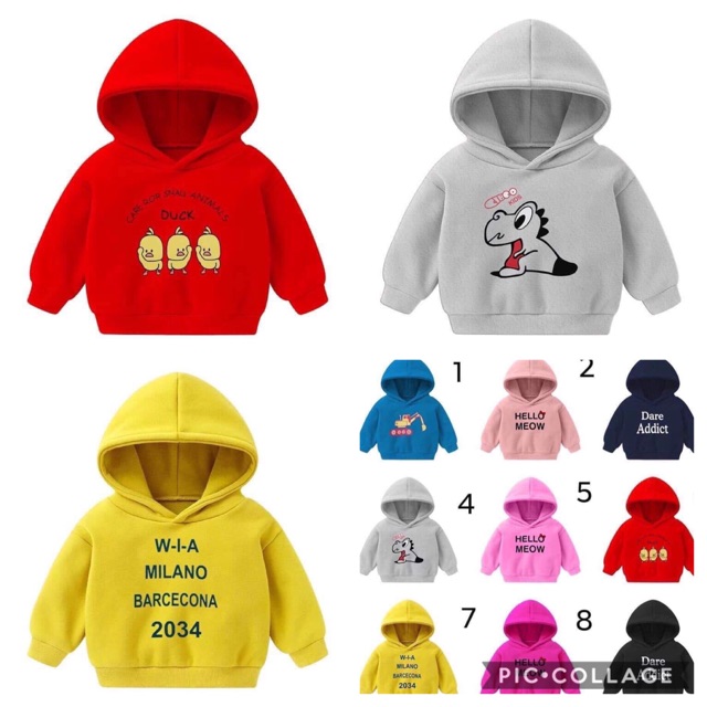 Áo hoodie nỉ bông cho bé